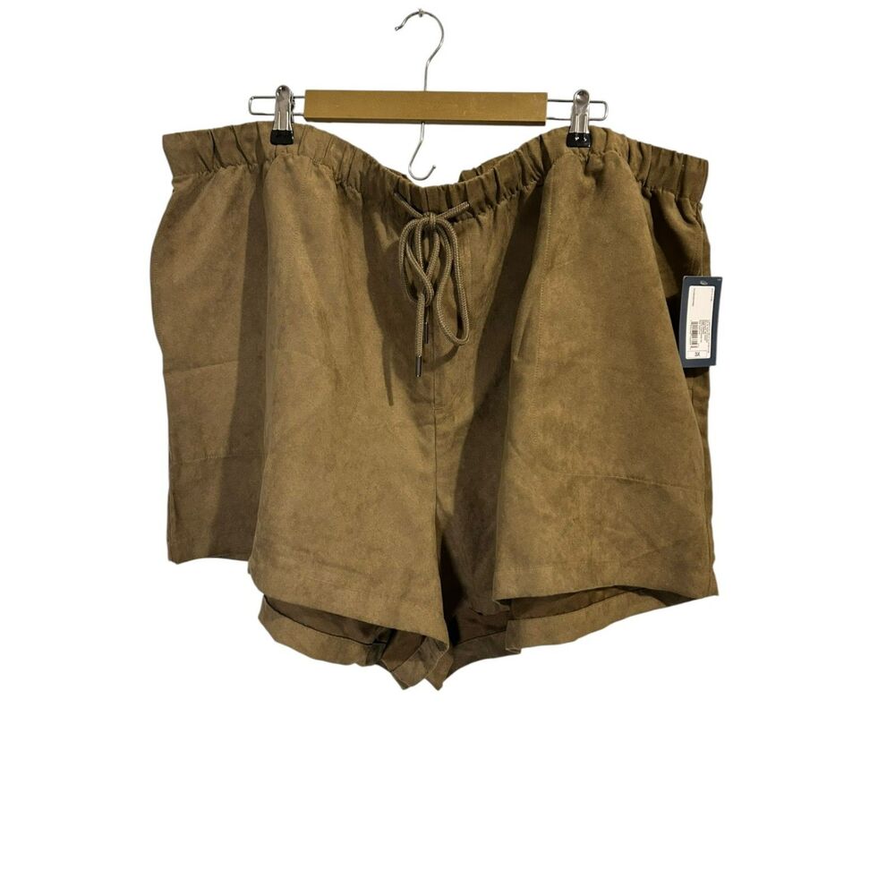 Universal Thread Olive Faux Suede Shorts Plus Size 3X Boho Casual